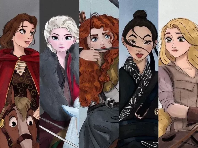 پرنسس های دیزنی سوار بر اسب!