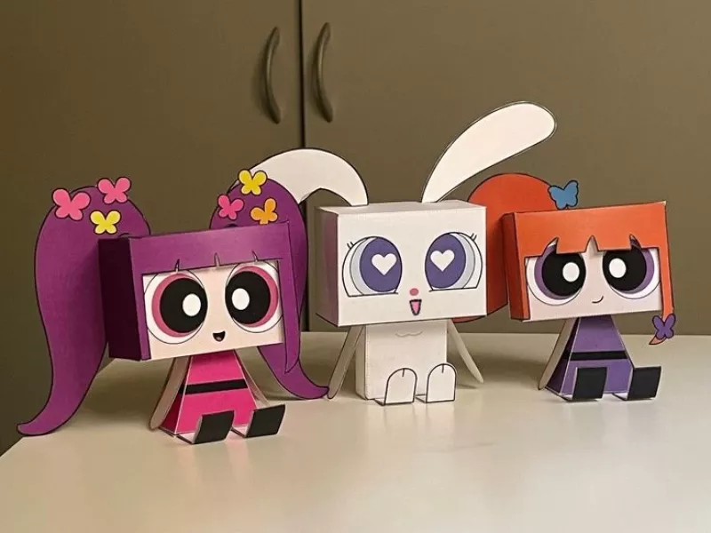 الگوی ساخت شخصیت های «کارتون پف پفی ها» با کاغذ!