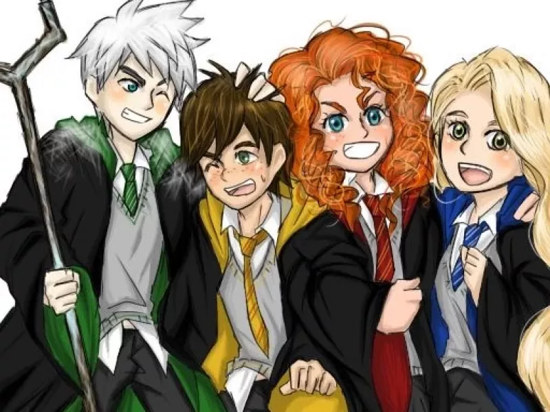 شخصیت های محبوب کارتونی به مدرسه هاگوارتز رفتند!