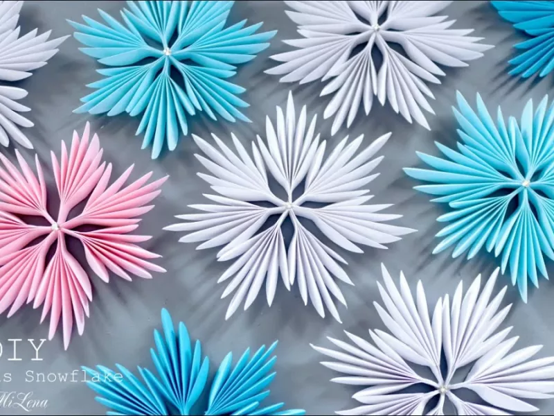 با کاغذ اوریگامی دانه برف سه بعدی بساز!