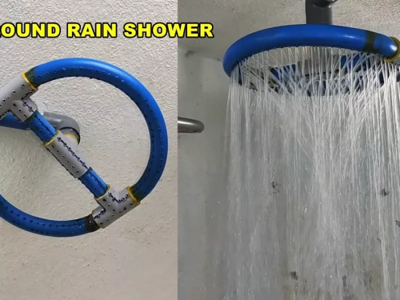 نحوه ساخت دوش باران گرد 8 اینچی با لوله های پی وی سی !