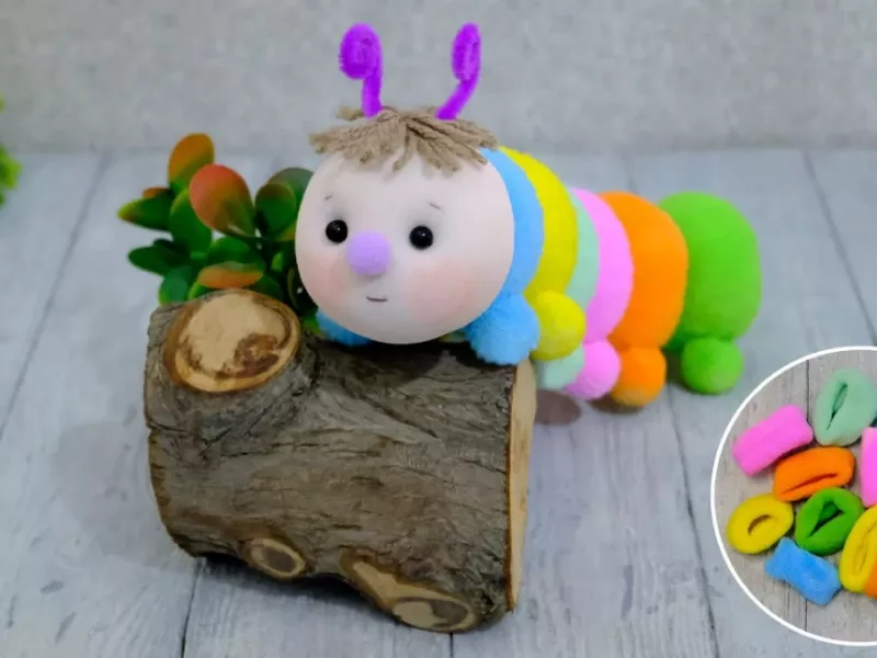 ساخت عروسک کرمی با کش مو!