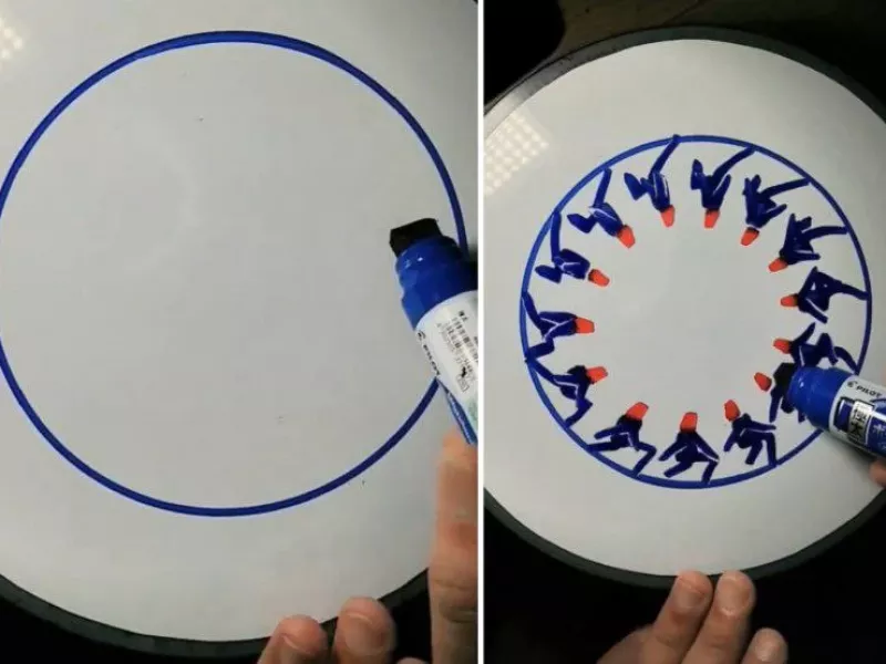 هنرنمایی نقاشی متحرک فقط با یک ماژیک!